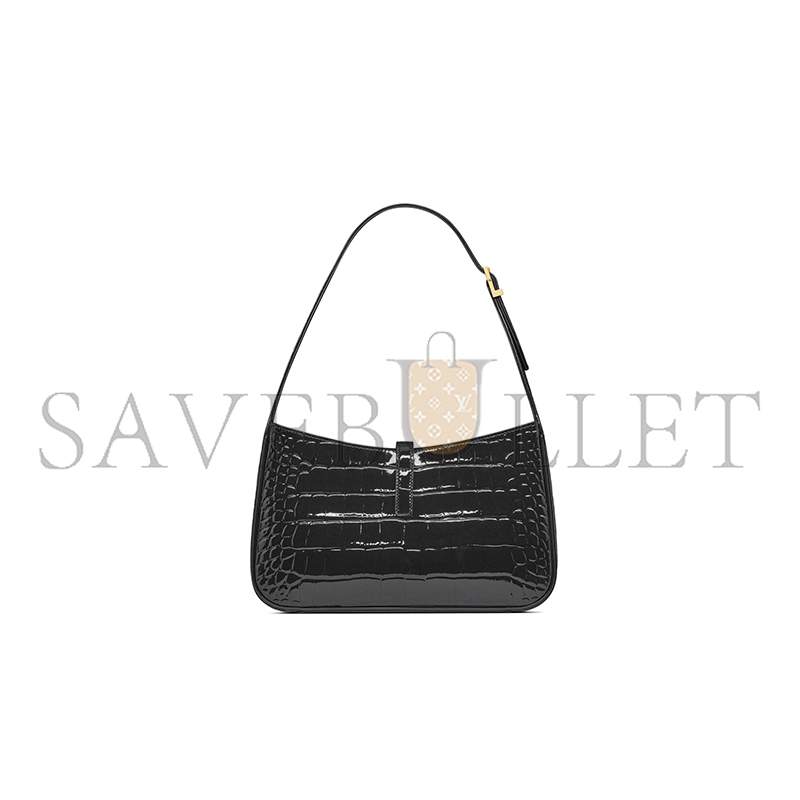 YSL LE 5 À 7 IN CROCODILE-EMBOSSED PATENT LEATHER 657228AAGKR1000 (23*16*6.5cm)